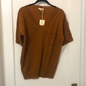 Rust sweater T-shirt.